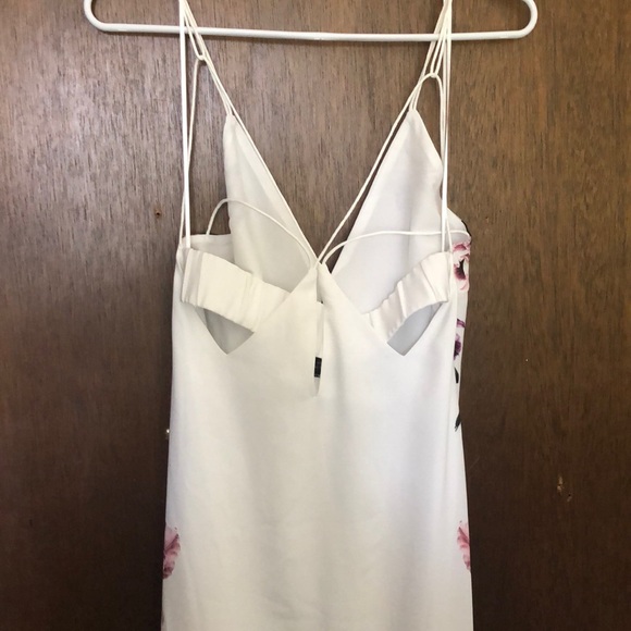 🌺 White Orchid Tropical Floral Backless Cross Maxi Dress ❣️ Holiday Getaway - Picture 5 of 11